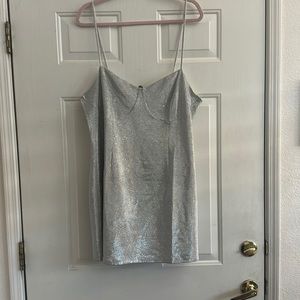 H&M short dress silver